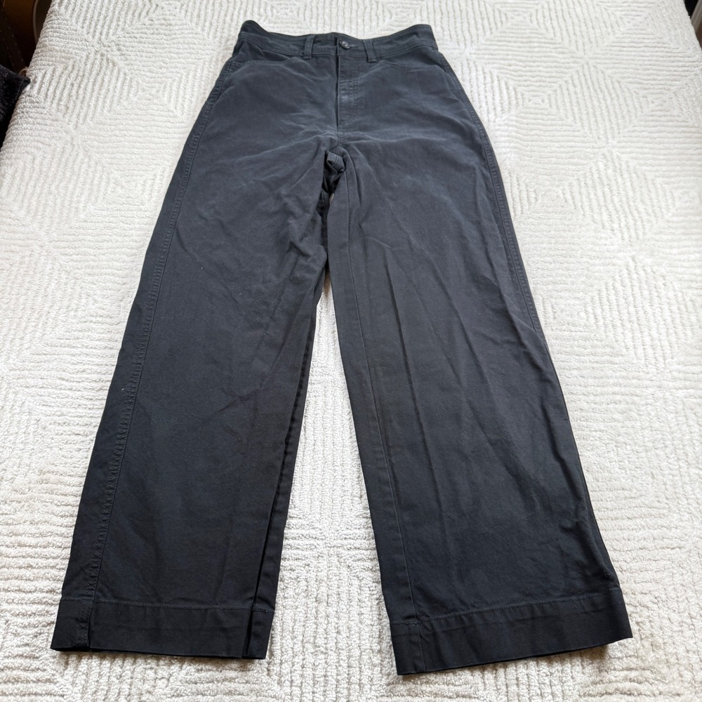 Old Navy Mariner Pants Womens 4 Black Extra High Rise Wide Leg Y2K Skater Goth